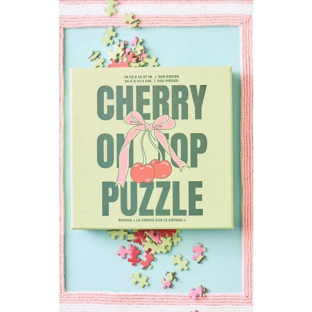 Anthropologie Cherry On Top 500-Piece Puzzle – Pastel Green